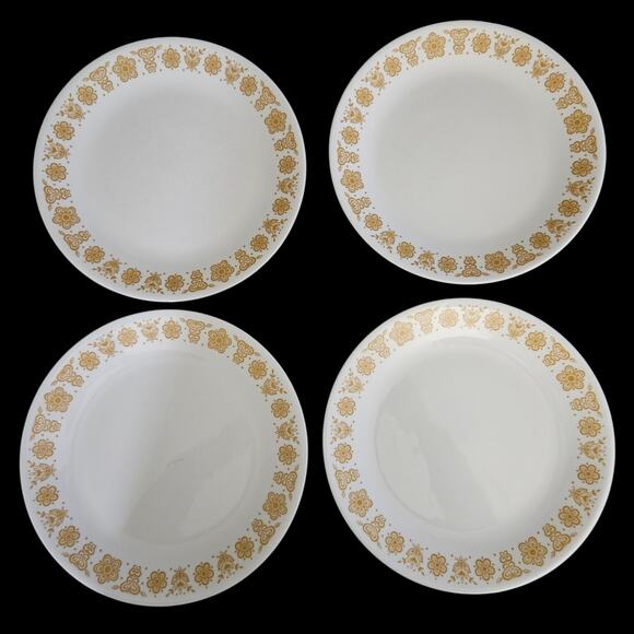 Corelle Golden Butterfly Dinner Plates 10" Set of 4 Livingware by Corning USA - Picture 5 of 6